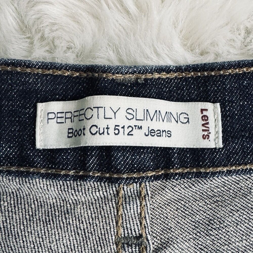 Y2K Levis 512 Perfectly Slimming Bootcut Jeans 6 (27x30.5) Blue Denim Womens - Picture 3 of 8